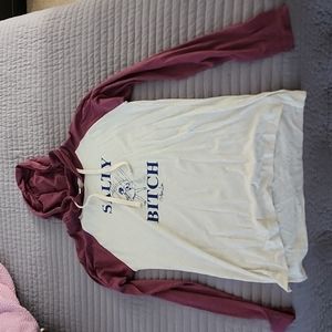 NWOT super cute lightweight hooded shirt